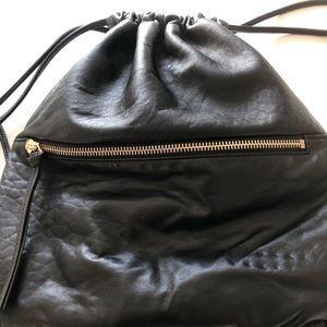 VINCE CAMUTO black leather backpack handbag